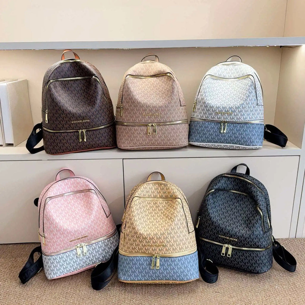 Michael Kors Women's 2026 New MK Backpack - Luxury Fashion Backpack, Stylish School Bag, High-End Women's Handbag, Versatile Tra
