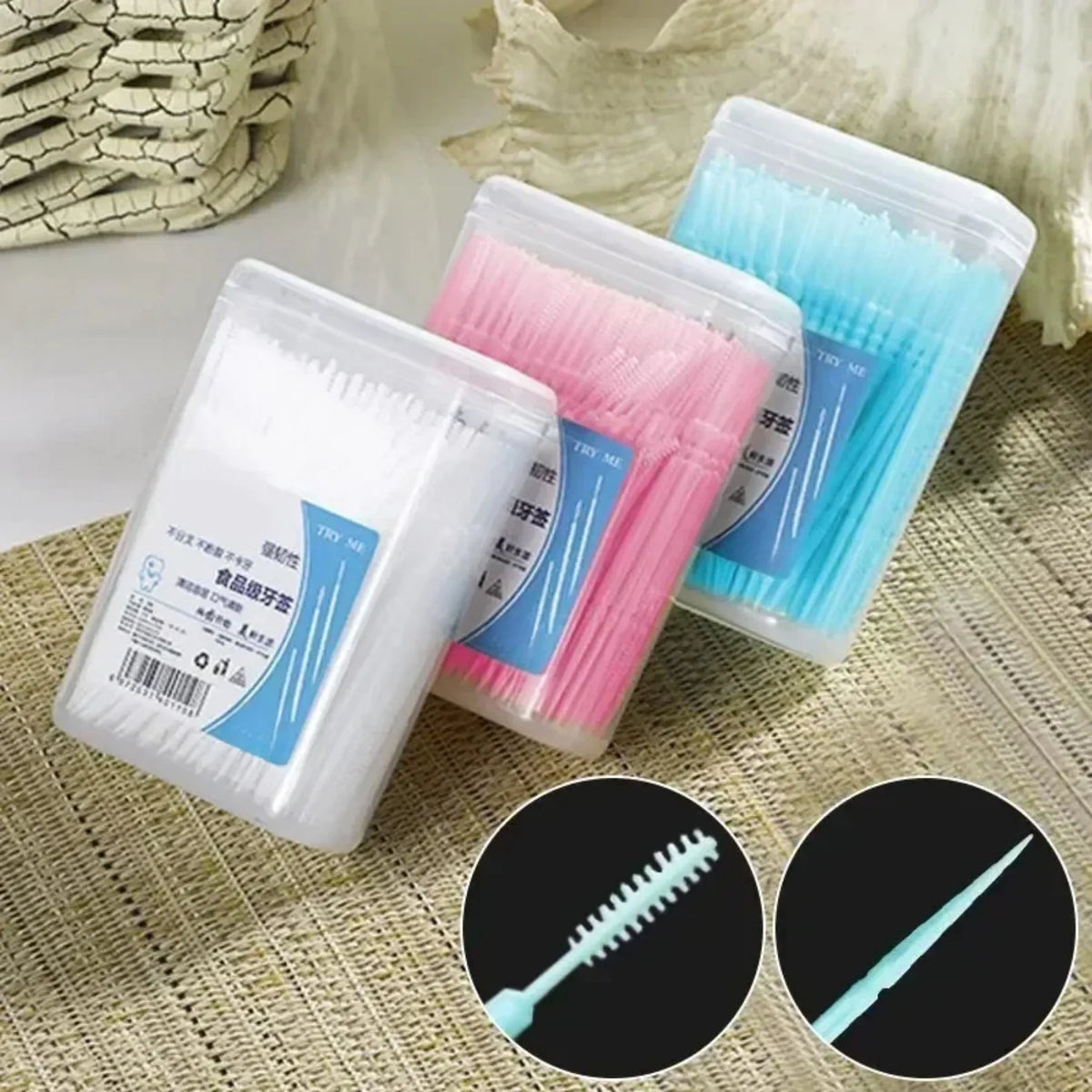 Portable Dental Floss Picks - 100-Piece Disposable Set