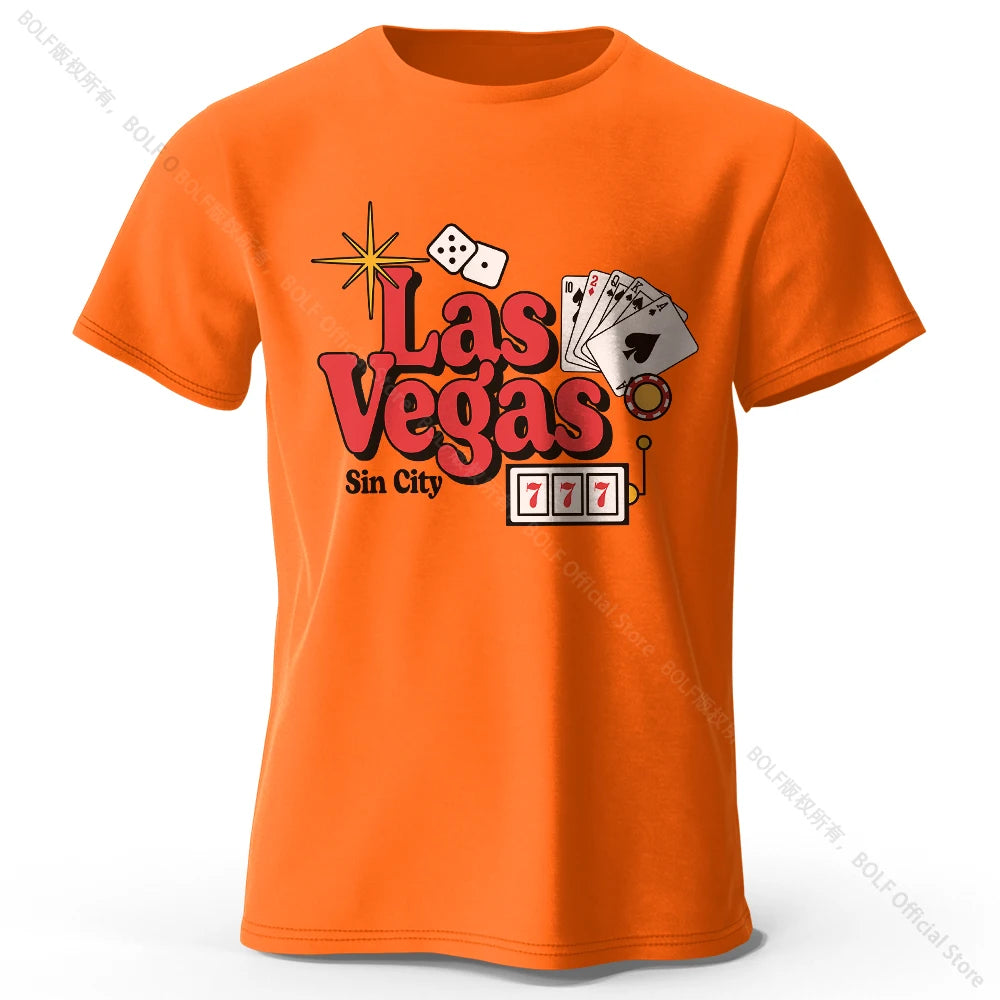 Work & Play Printed 100% Cotton T-Shirt Lightweight Round Neck Short Sleeve Tee Unisex Everyday Style