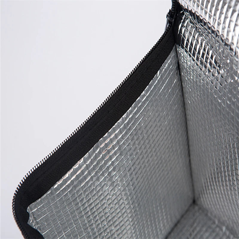 70L Insulated Thermal Cooler Bag Insulation To Keep Cold Large Capacity Portable Lunch Bag Zip Picnic Camping Tin Foil Food Bag