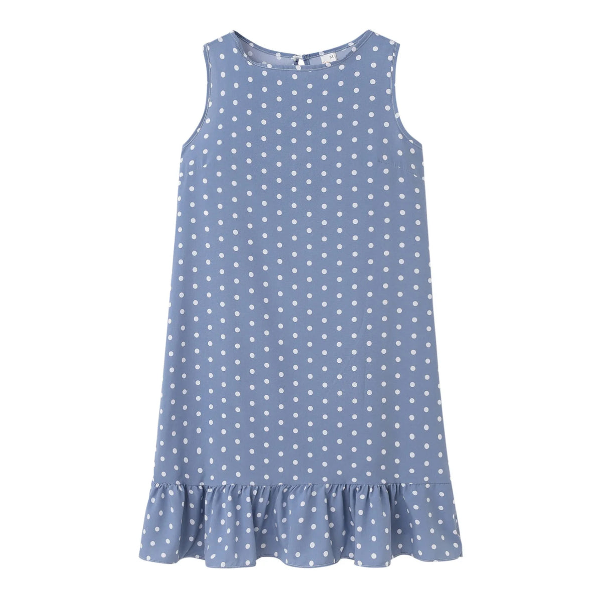 Simple And Elegant Floral Polka Dot Ruffle Dress