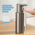 Dispensador de jabón de cocina de 480 ml con sensor automático, máquina de desinfectante de manos, dispensador de jabón eléctrico inteligente para gel de baño, acero inoxidable 304