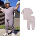 Kids Tales Toddler Unisex Cotton Short Sleeve T-Shirt and Pants Set