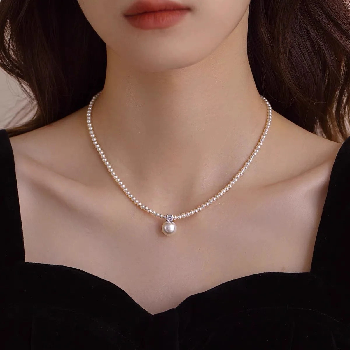 Multi-Layer Imitation Pearl Bead Necklace for Women