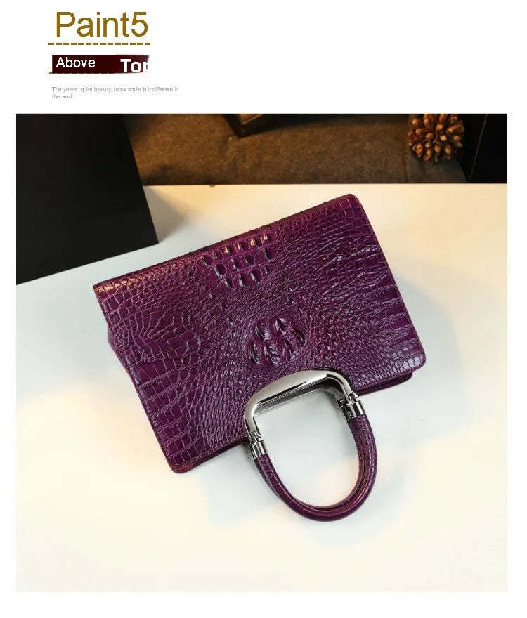 2026 New Ladies Large Tote Business Bag Luxury Leather Crocodile Pattern High Capacity Handbag Single Shoulder Bag for Women