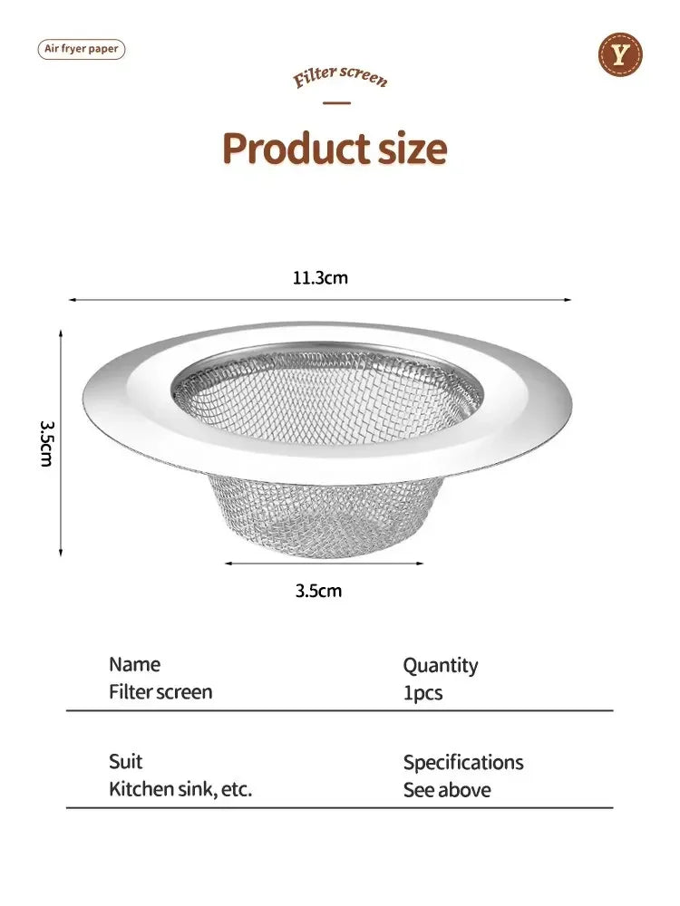 Kitchen Sink Strainer Stainless Steel Sink Funnel Anti Blocking Sink Dishwasher Basin Floor Drain Sewer Hair Strainer