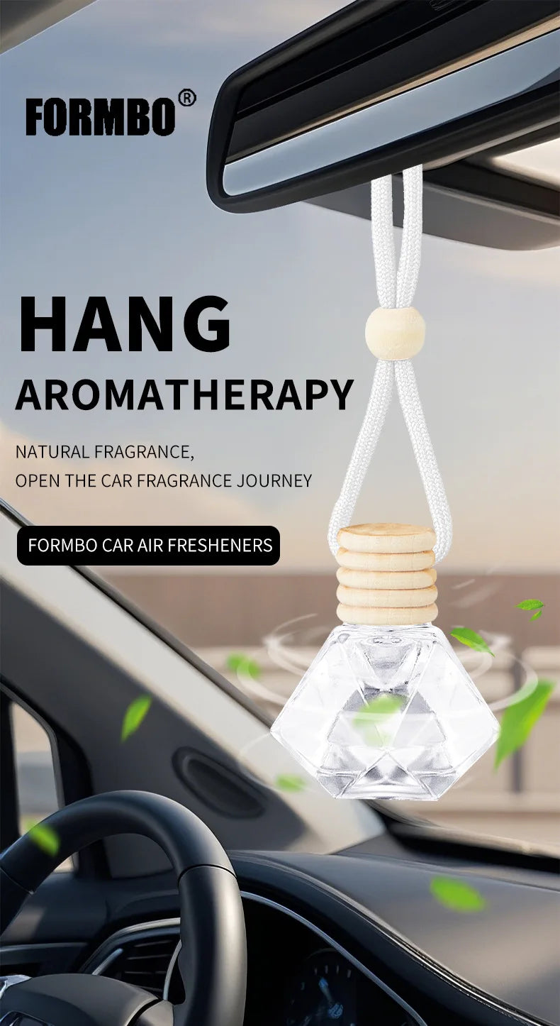 8ML Long Lasting Scent Glass Bottle Air Freshener Keep Charming and Fresh Hanging Car Interior Decoration Perfume Diffuser