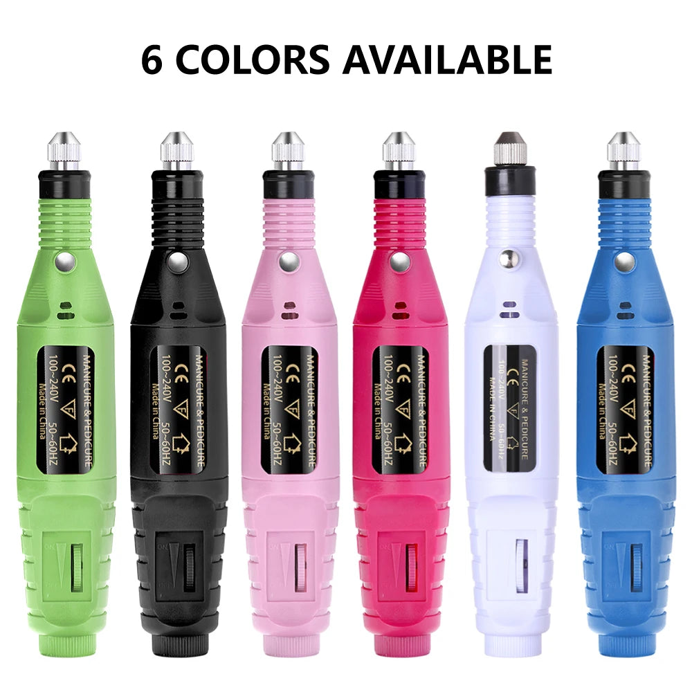 LULAA Portable Professional Electric Nail Drill Machine Manicure Tools Pedicure Drill Set Family Nail File Nail Drill Equipment