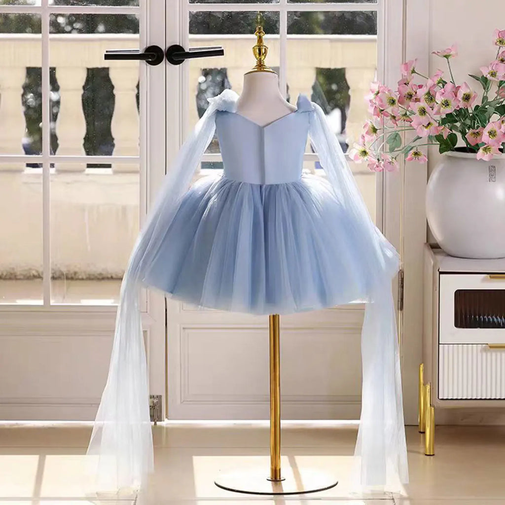 Dreamy Vow D011 Adorable O-Neck Pearl Embellishment Tulle Pink Flower Girl Dress Wedding Holiday Evening Party Knee-Length Prom