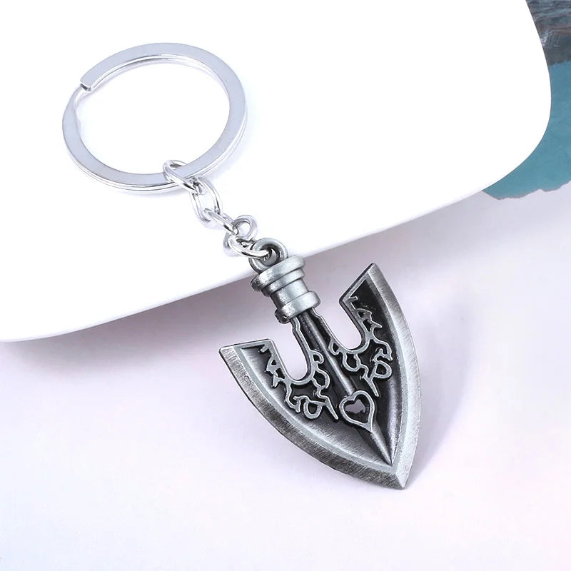 JoJos Bizarre Adventure Keychain Jotaro Kujo Arrow Pendant Metal Charm For Anime Fans Cosplay Gift