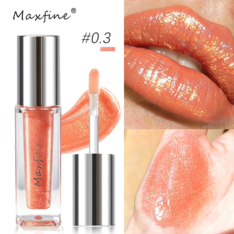 Shimmer Glitter Lip Gloss Transparent Diamond Sparkle Hydrating