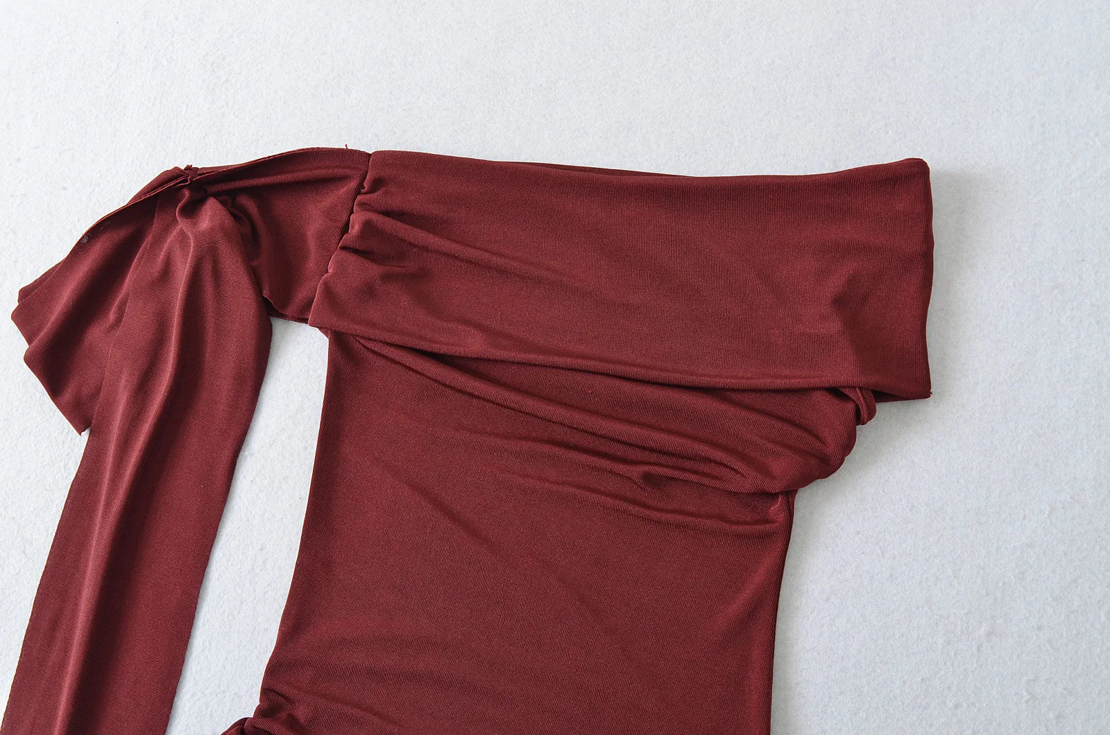 Sexy Pure Desire Short Sleeve T-Shirt Women's Spicy Girl Sash One Shoulder Tube Top Short Length Slim Fit Casual Noble