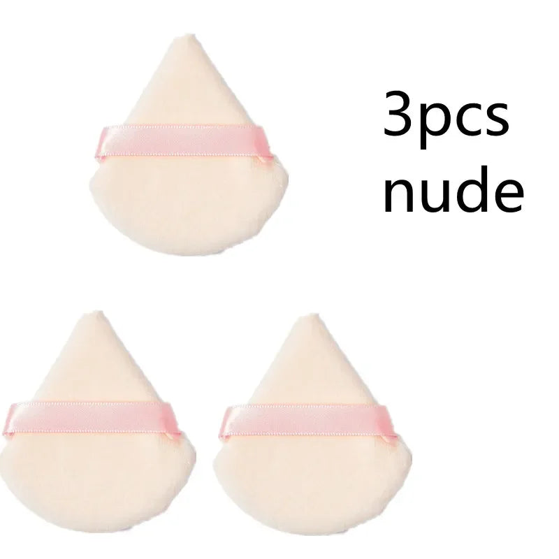Velvet Cosmetic Powder Pufff Makeup Sponge Puff Dry Use Triangle Makeup Puff Women'S Soft Smooth Beauty Washable Face Makeup Tools