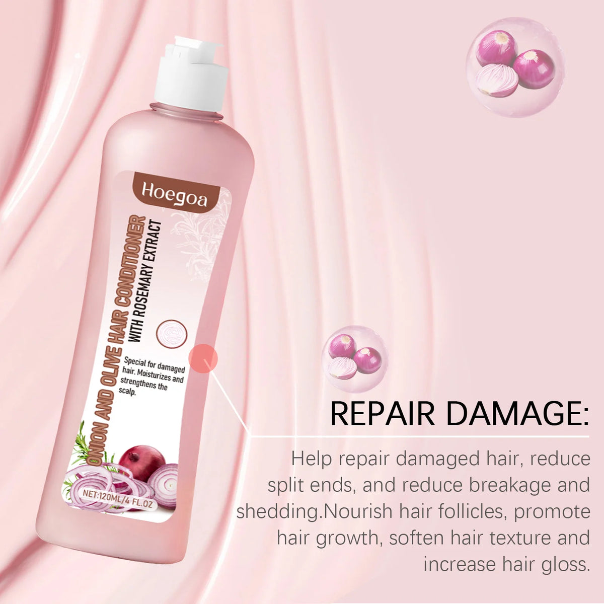 Onion and Rosemary Hair Shampoo and Conditioner Set - 240ml