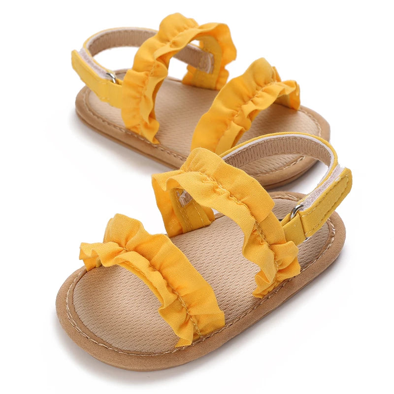 Infant Pre-walker Sandals,Girls Sweet Style Heart Bow Butterfly Decor Sandals,Soft Comfy Multi Color Summer Footwear 0-18 Months