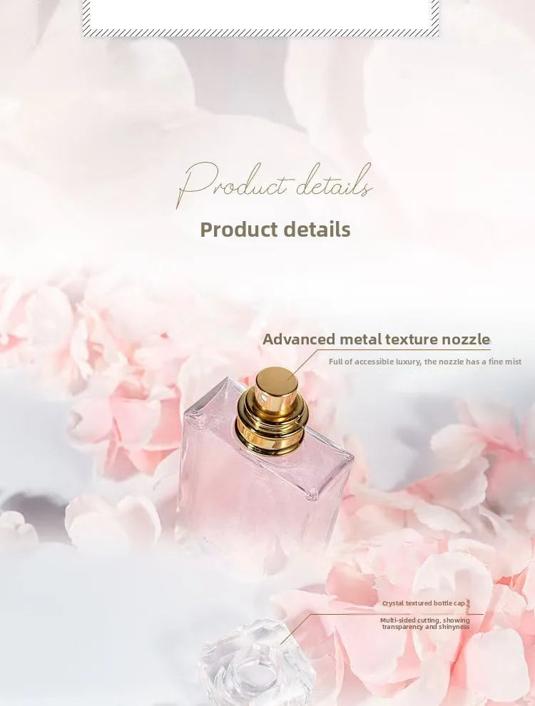 50ml Feng Mu Jin Pink Encounter Women Eau De Parfum, Long Lasting Floral Fruity Perfume, Grapefruit Quince Hyacinth Jasmine Scent, Musk Cedar Amber Fragrance, Shimmer Quicksand Bottle Gift for Girlfriend