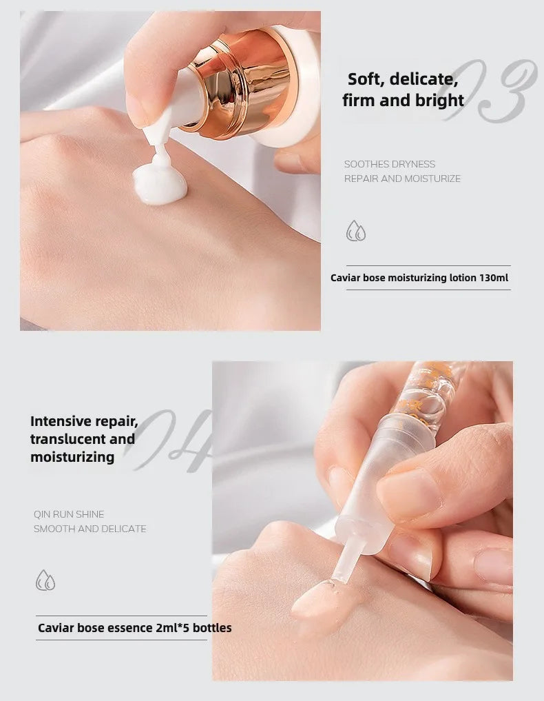 Caviar Pro-Xylane skincare 15-piece set  Reduces Fine Lines Repairs Skin Hydrates  Brightens Anti-Aging Firming Skincare