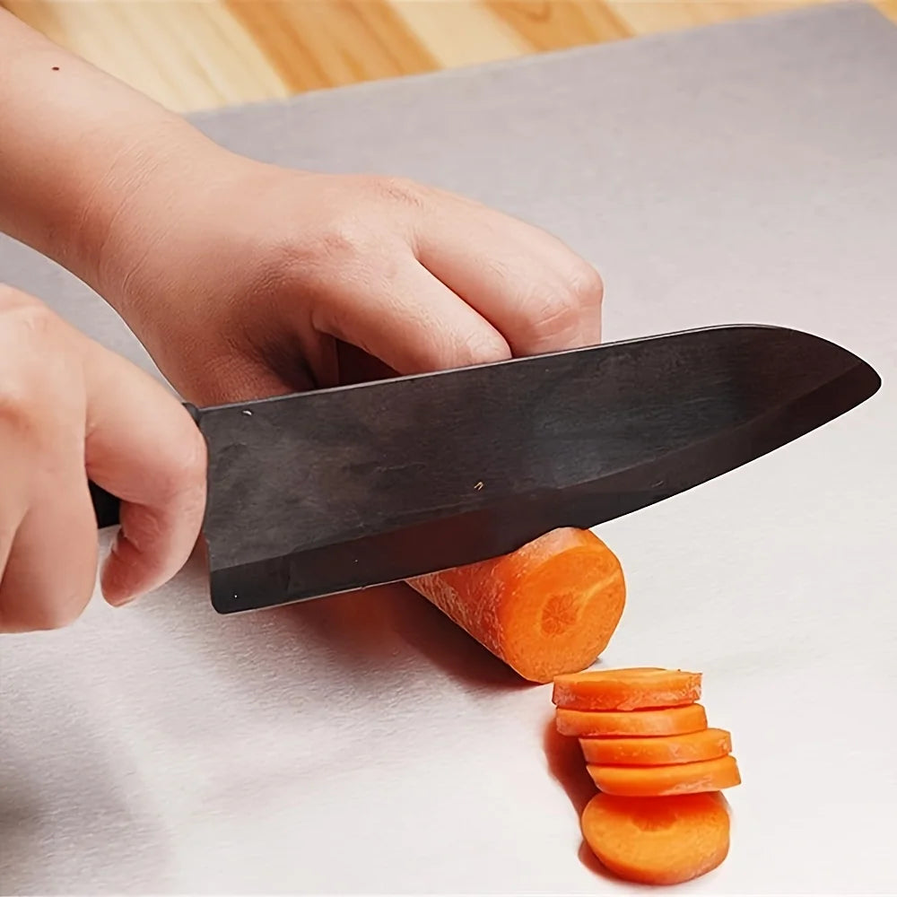 Tabla de Cortar de Acero Inoxidable - Resistente Antideslizante para Carne, Verduras y Repostería | Fácil de Limpiar con Borde de Seguridad