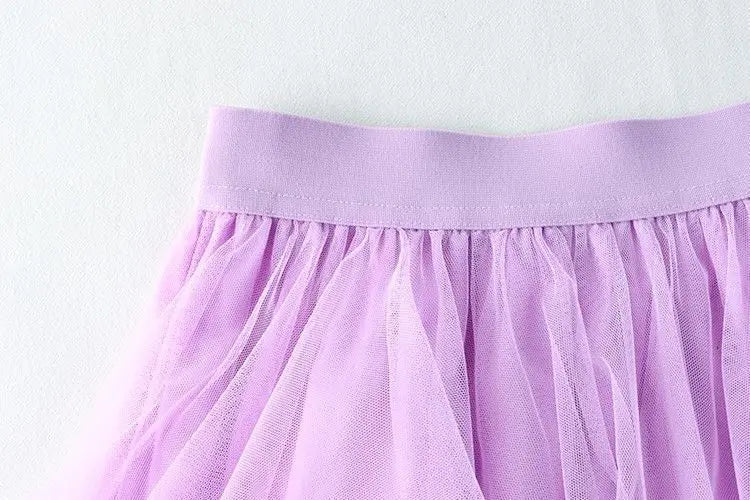 Summer Fashion Irregular Cake Tulle Skirt Women Sweet Midi Long High Waist A-line Skirt Female Mesh Party Evening Skirt