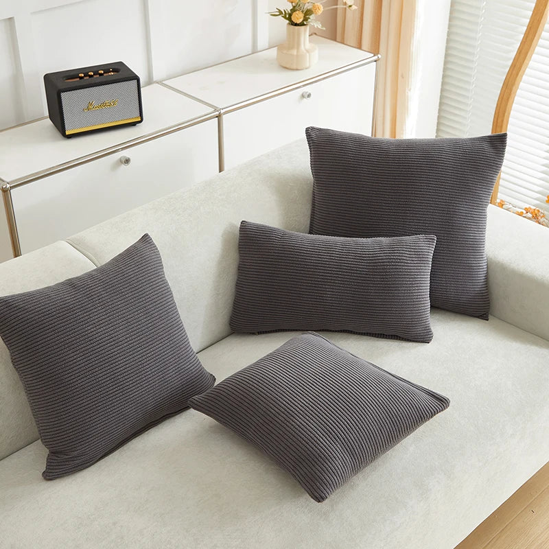 Soft Stripted Jacquard Throw Pillow |Home Decor