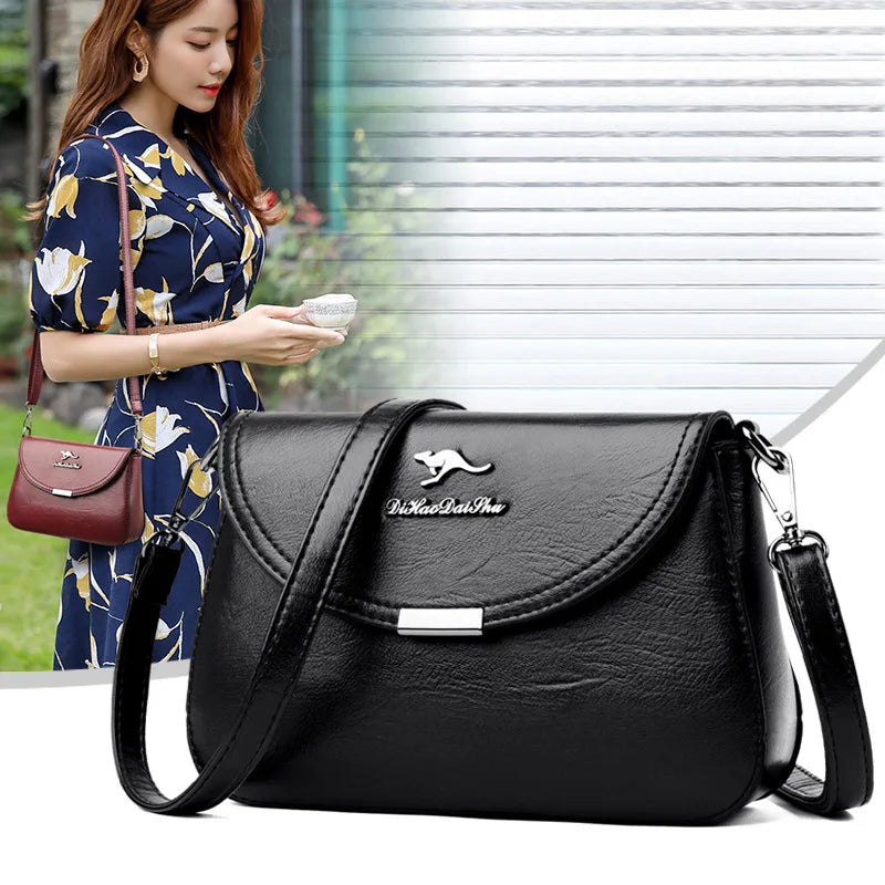 Soft Leather Crossbody Bag Large Capacity Fashionable Women's Shoulder Bag for Middle-Aged Mothers Hot Sale Of The Season New...