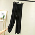 Women's Modal Straight Leg Pants - High Waist Casual Loose Slacks