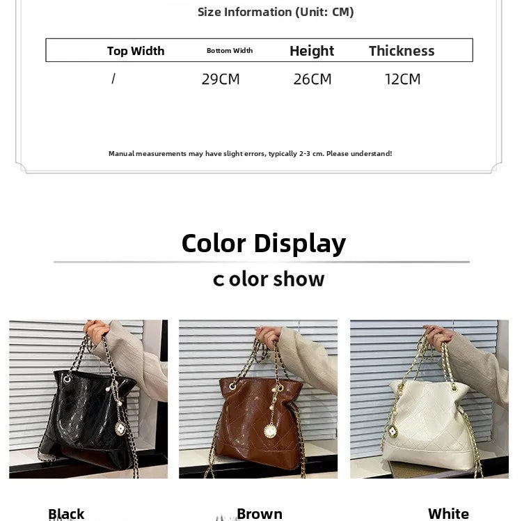 Elegant Korean Minimalist Bucket Bag Shoulder Crossbody Underarm Bag Design Sensation Luxury Fashion City Simple Style PU Mat...