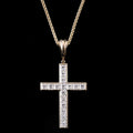 Provence Religion Cross Pendant 14K 18KGold DEF/VS Lab Diamonds Luxury Hip Hop Style Pendant Christianity jewelry Custom