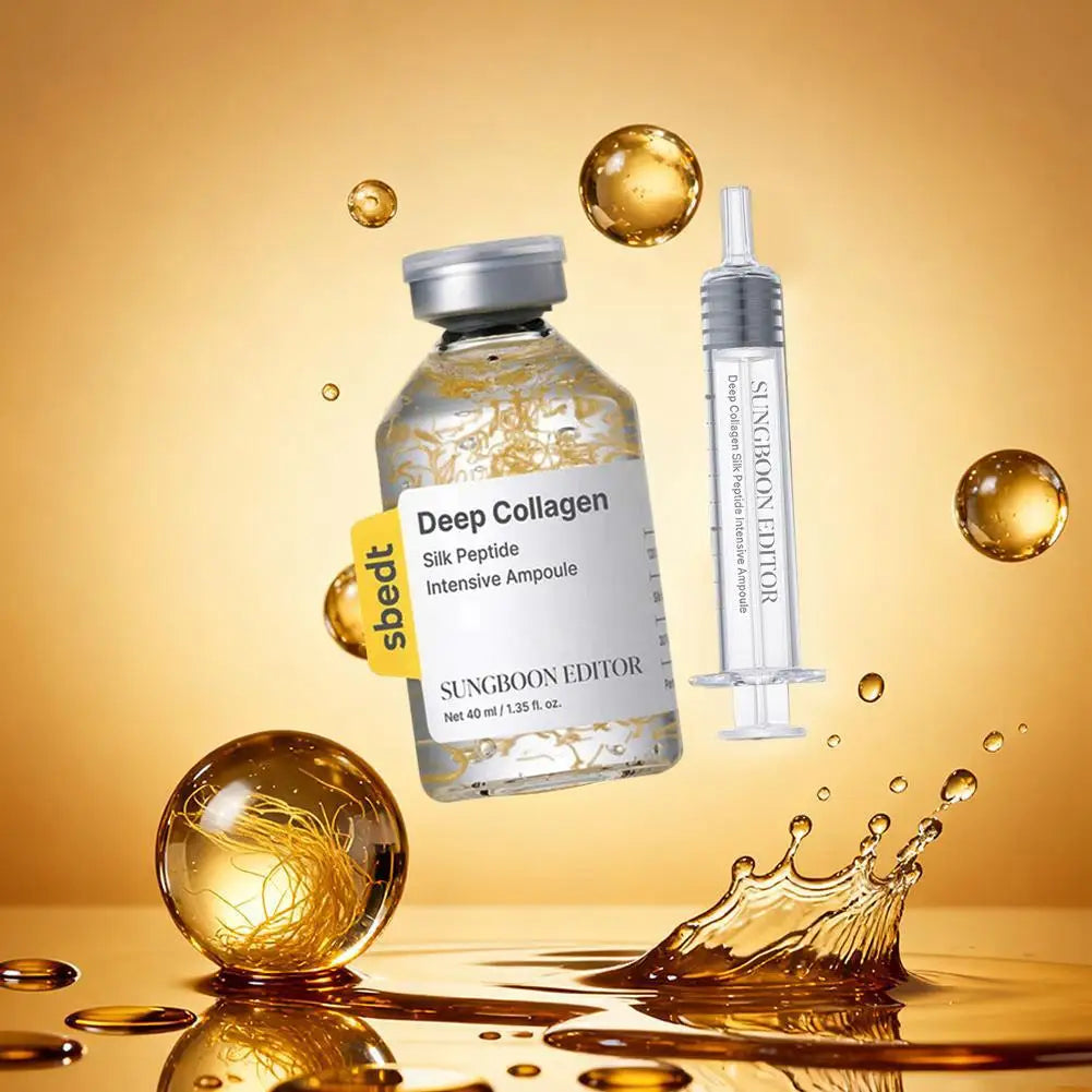 Silk Peptide Intensive Lifting Ampoule Essence Deep Collagen Repair Renewal Firming Moisturizing Glow Serum Korean Skincare