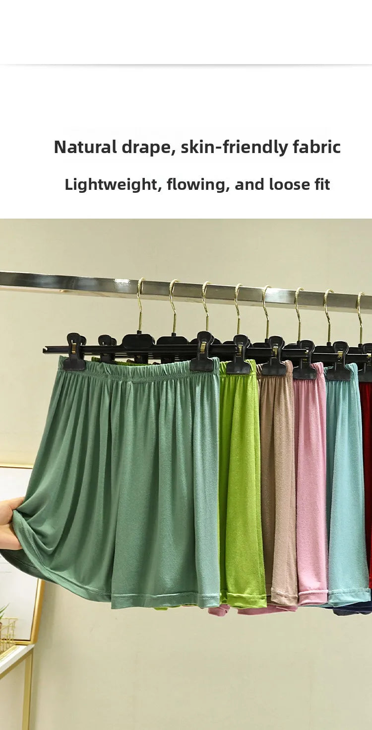 July Deer Women's High Waist Modal Wide Leg Casual Pants