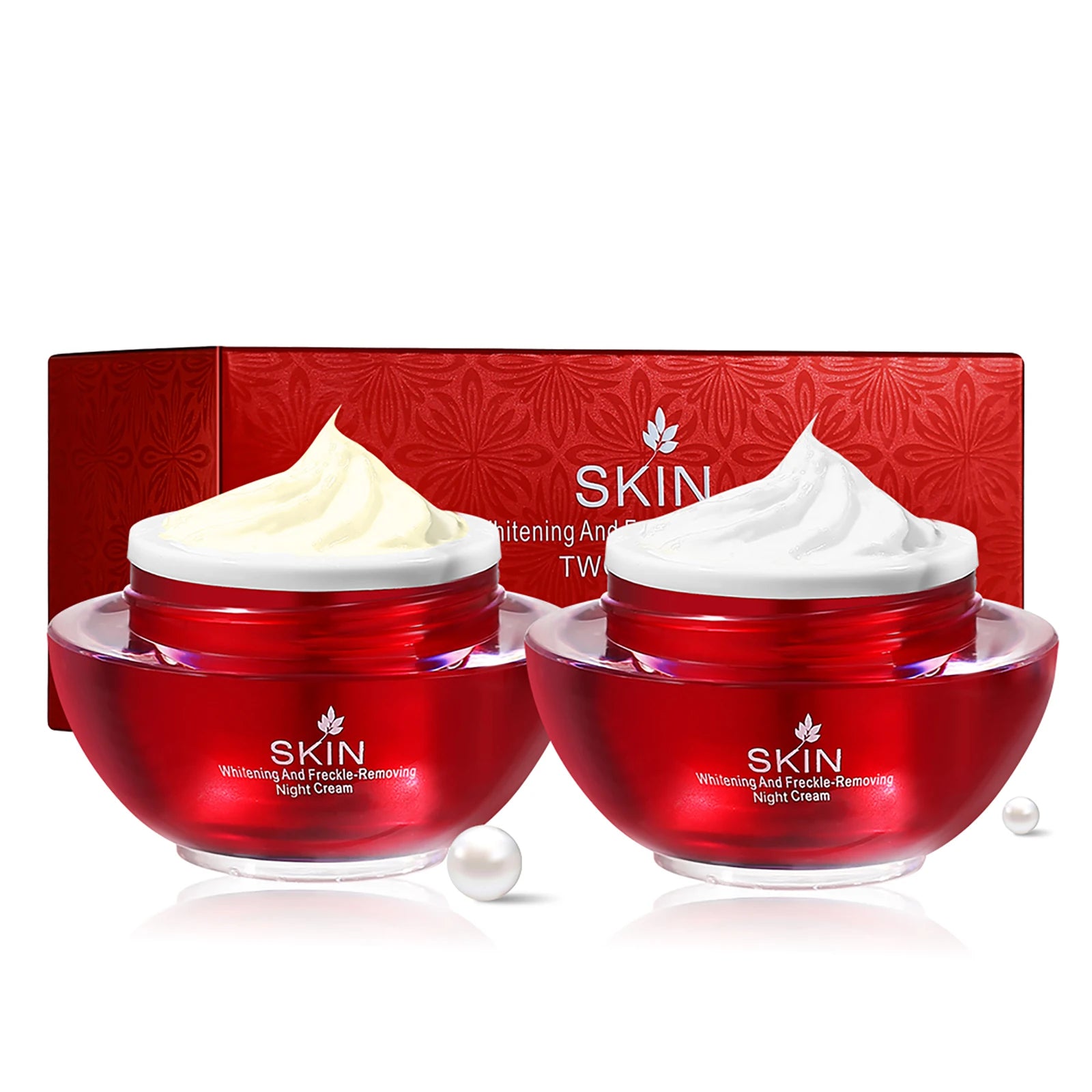 AILKE Dark Spots Removal Face Cream, Whitening, With Hyaluronic Acid, Reduce Freckles, Melanin, Day And Night Lightening Set