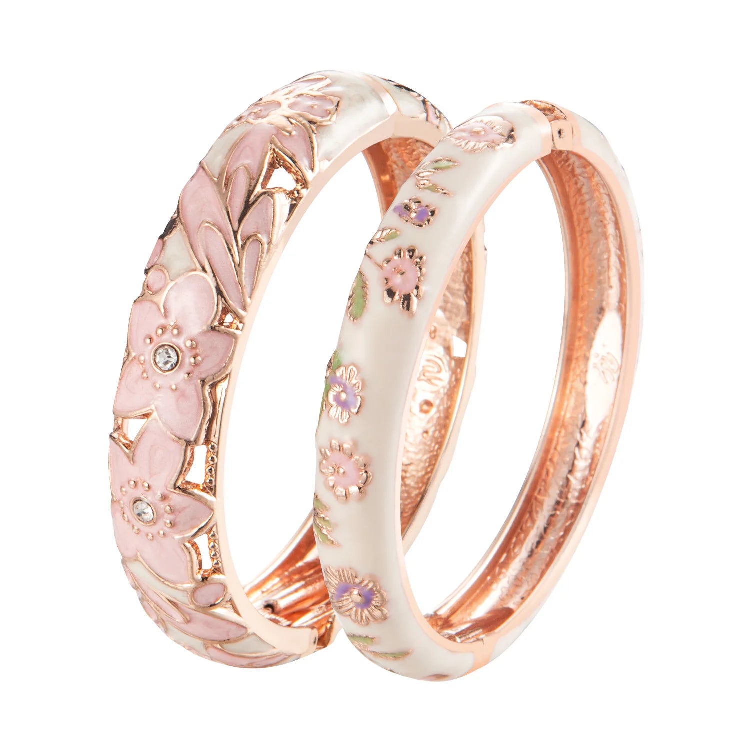 Enamel Cloisonne Double Bangle Set For Women By Dubai Trendy Elegant Indian Style Jewelry