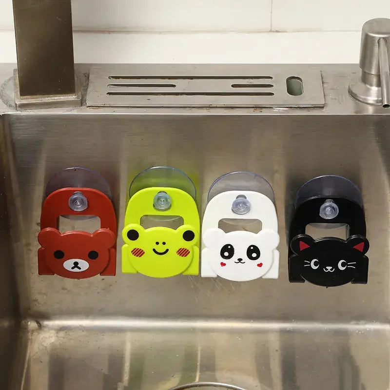 Herramientas de organización, accesorios de cocina, estante de almacenamiento de esponja de dibujos animados, decoración del hogar para suministros de cocina, aparatos de cocina, 1 unidad