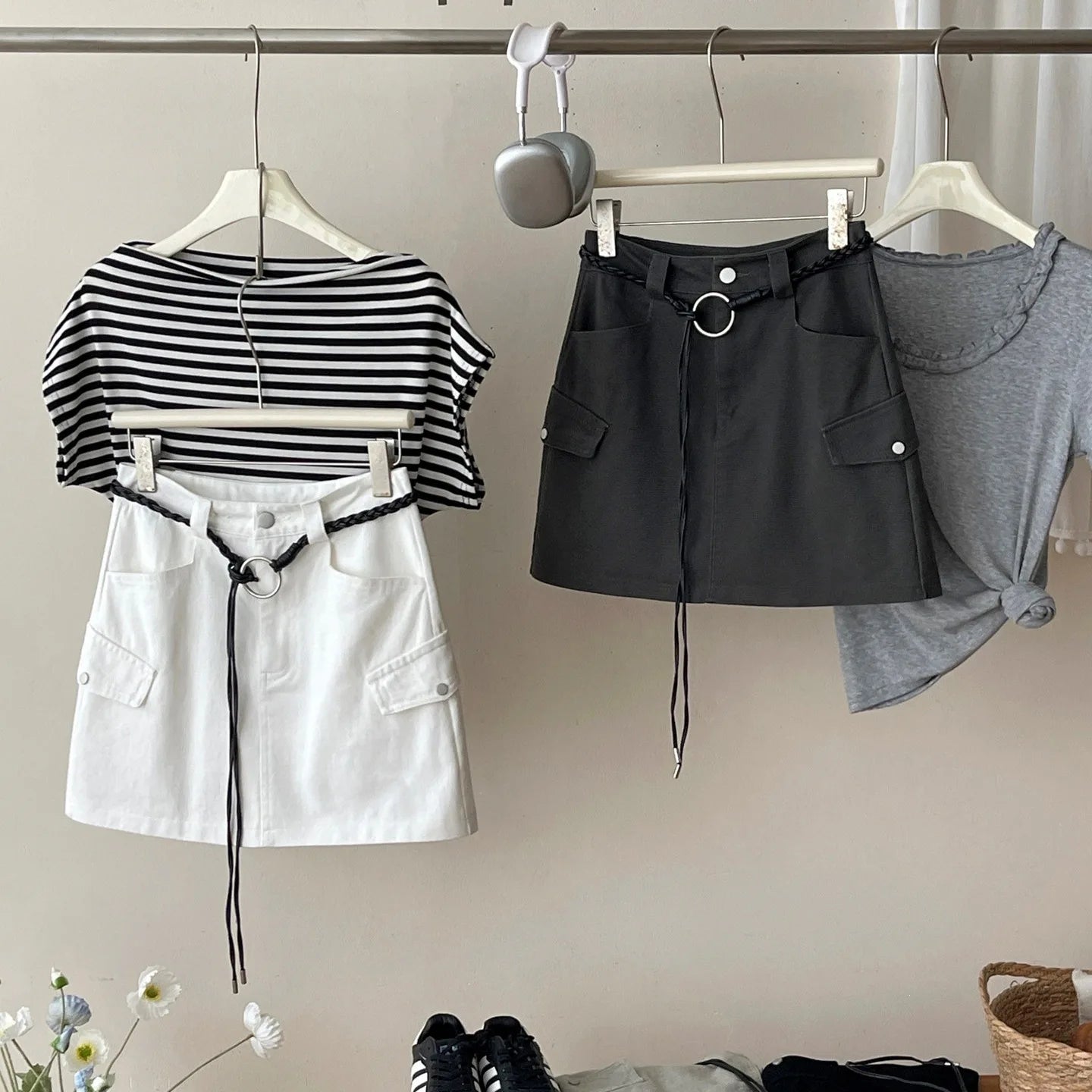 American Retro Versatile Denim Washed Cotton Workwear Mini Skirt Women Summer Korean Chic Bodycon Sexy A-Line Half-length Skirt