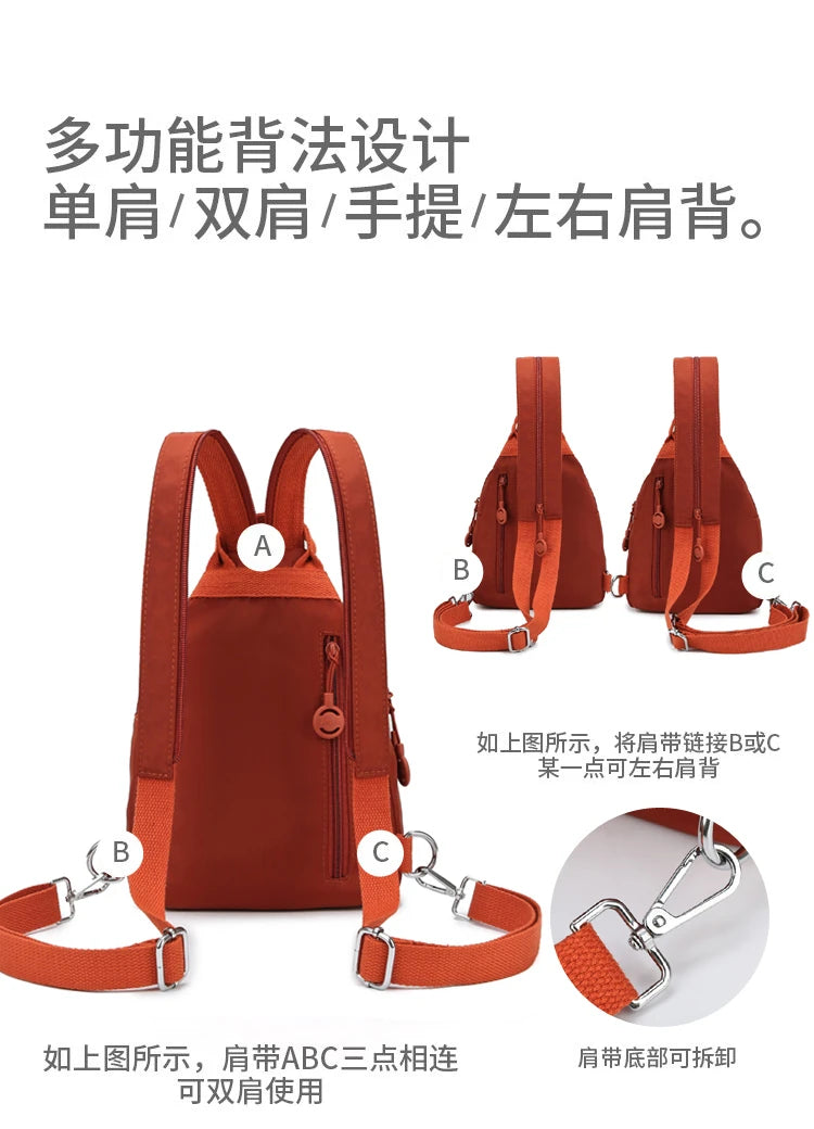 Fashion Casual Women's Chest Bag High Quality Women's Backpacks Multi Functional Shoulder Bag Large Capacity Women's Handbags