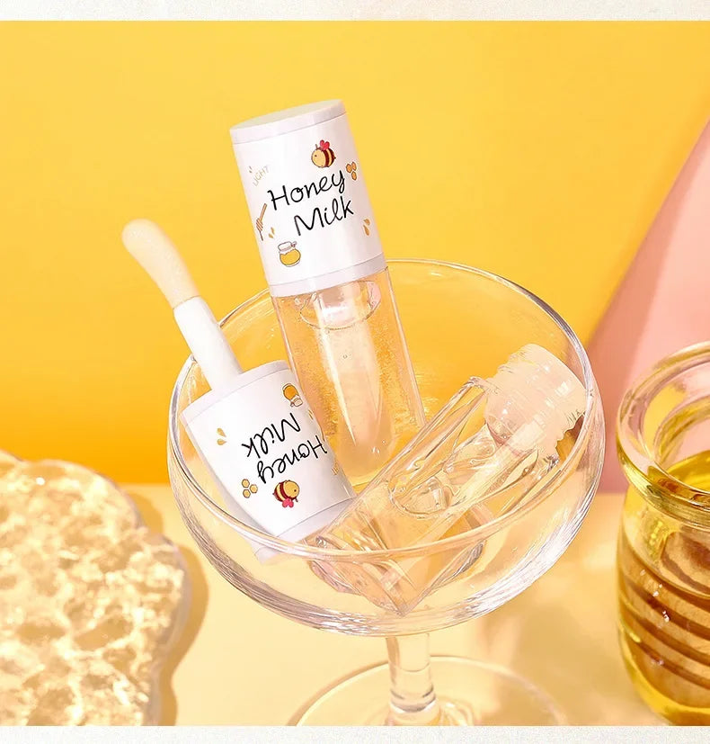 Korean Beauty Moisturizing Lip Ink Gloss Jelly Lipstick Big Brush Labial Lips Bright Oil Balm - Moisture & Color in One