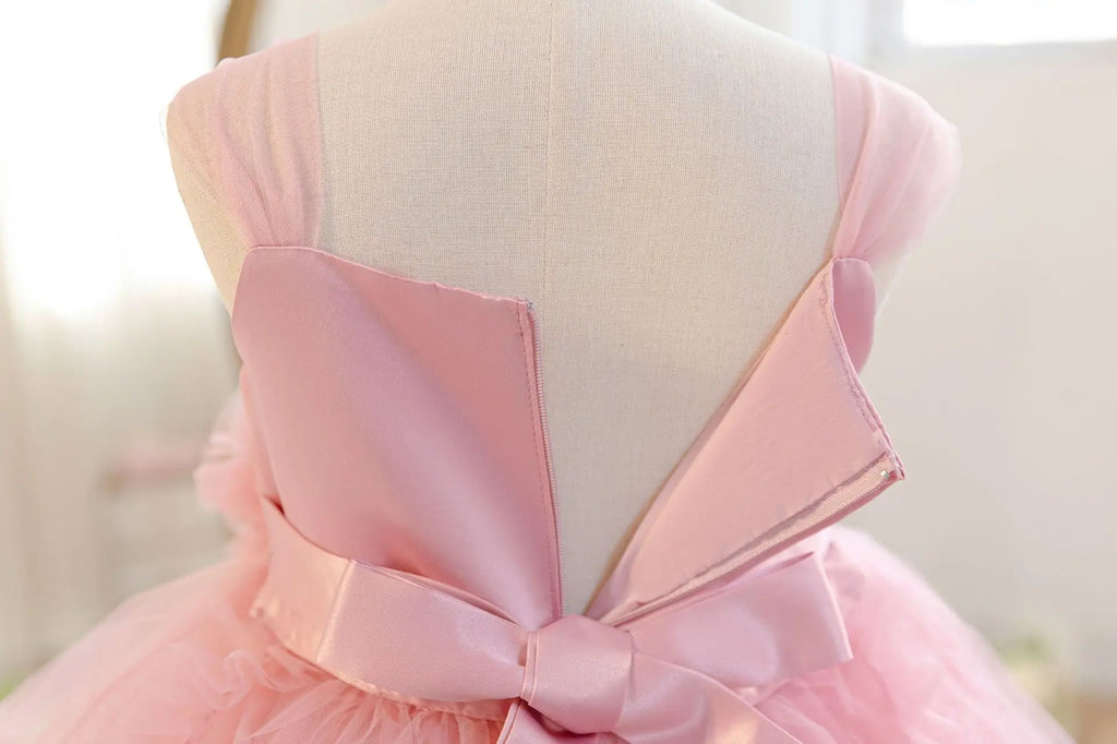 HETISO Baby Girls Princess Dress Summer Tulle Sleeveless Kids Wedding Birthday Party Performance Gown Costumes For Kids