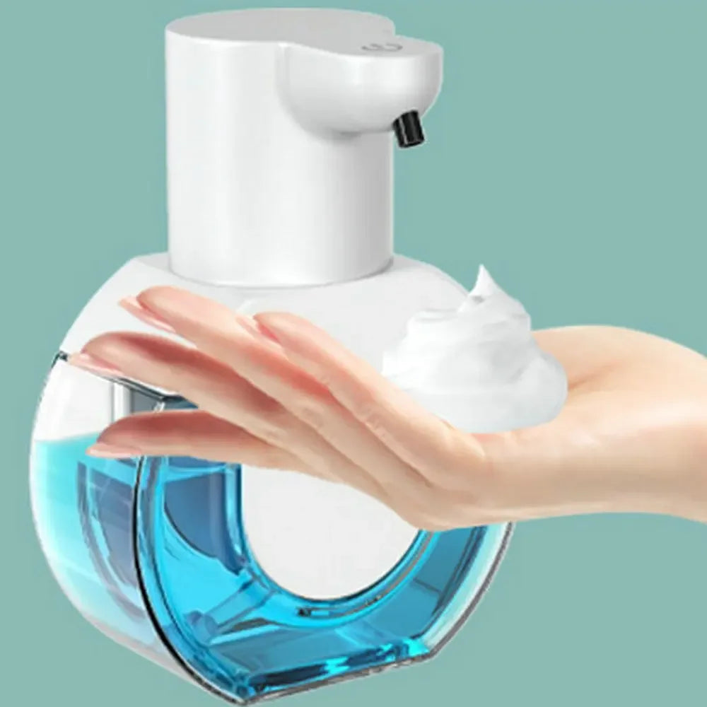 Dispensador automático de jabón de 420 ML, sin contacto, botella de desinfectante de manos con sensor infrarrojo, dispensador de jabón montado en la pared para baño