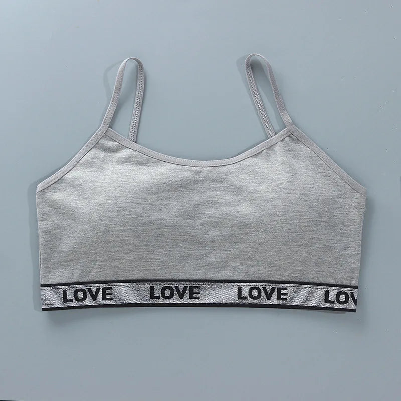 1/4PCS Children Innerwear Cotton Girls Bra Removable Sponge Cup Puberty Girls Training Bras Breathable Teenage Girl Brassiere 14