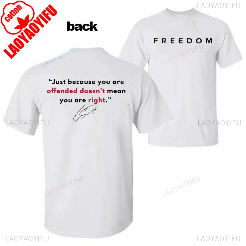 Charlie Kirk Freedom Shirt Patriotic Graphic Tee Tribute For Patriotic Activists Streetwear
