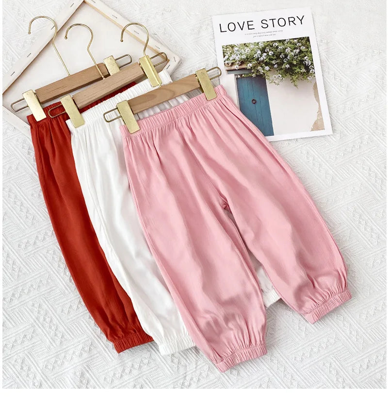 V-TREE Kids Ice Silk Bloomers - Unisex Mosquito-Proof Jogger Pants