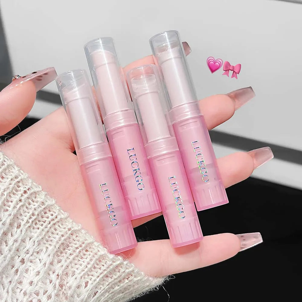 LUCKGO Jelly Eyeshadow Stick Eye Shadow Pen, Waterproof Sweatproof, Not Easy to Break, Pearlescent, Fine Shiny, Lazy Eyeshadow