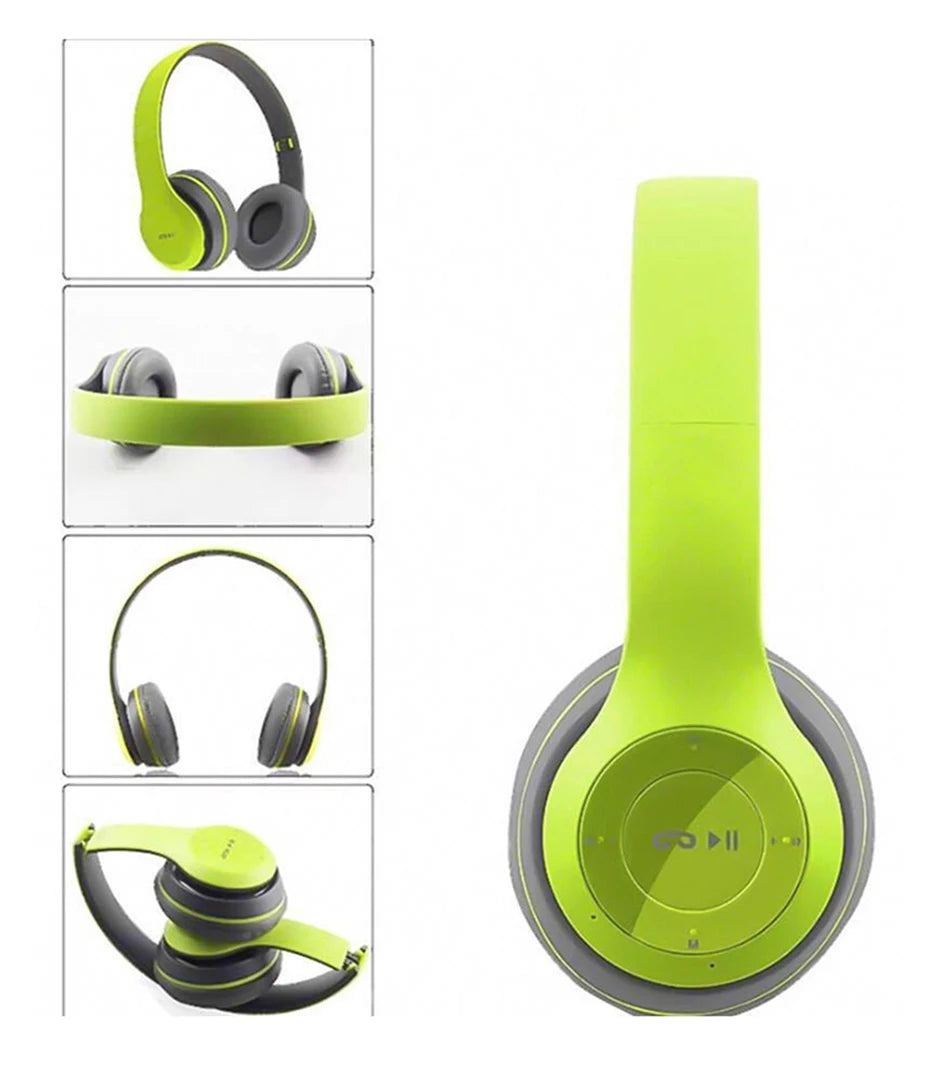 Auriculares inalámbricos P47 Bluetooth 5.0 Auriculares plegables HIFI estéreo graves para música, juegos, auriculares para niños y niñas para iPhone XiaoMi