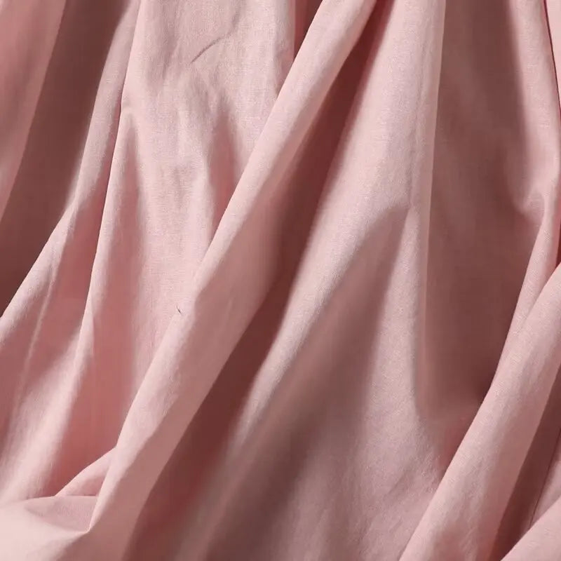 Dave&Di Summer Dress Women Vestidos French Minimalist Pink Suspenders Dress Pleated Fashion Linen Sexy Elegant Midi Dress