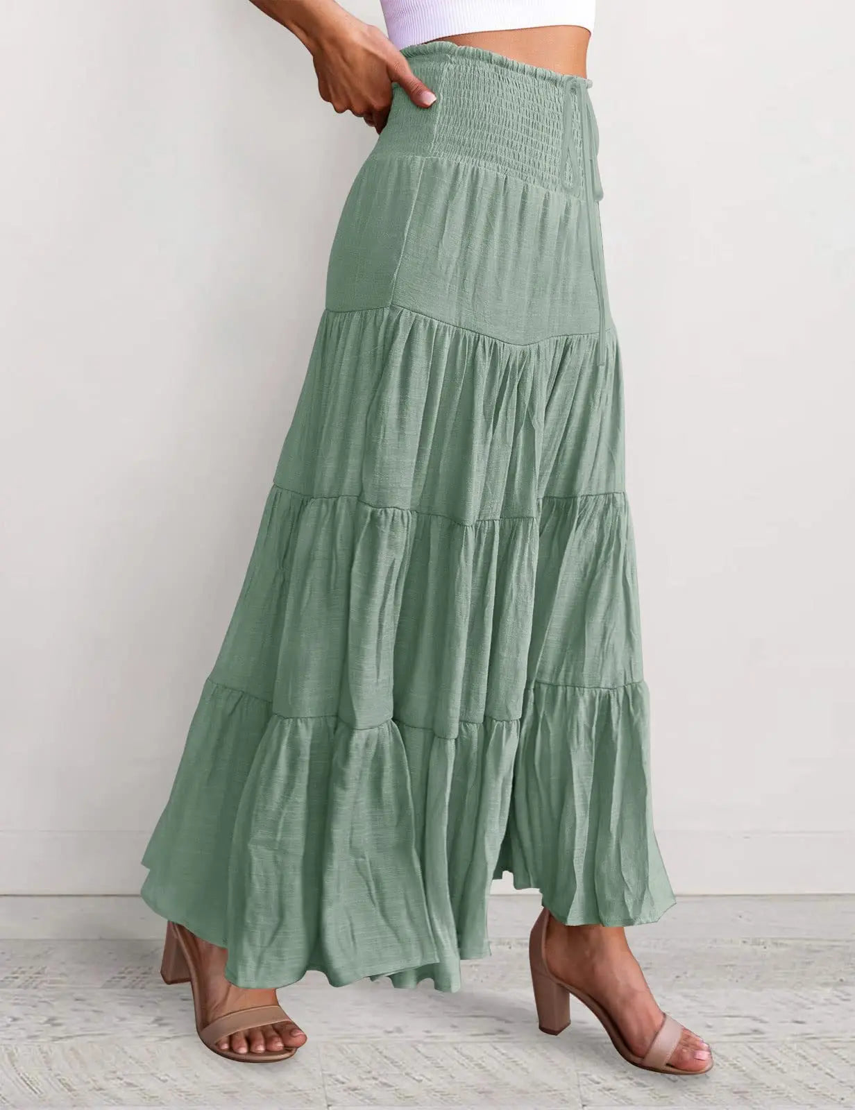 Summer High Waisted Maxi Skirts Women Clothing Fashion Ropa Mujer Faldas Casual Bohemian Long Skirt Saias Harajuku Streetwear