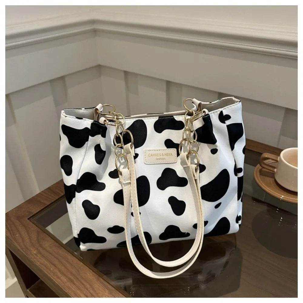 Trendy Large Capacity Women Shoulder Bag PU Leather Animal Printing Crossbody Bags Casual Style School Bag Tote Bag Girls