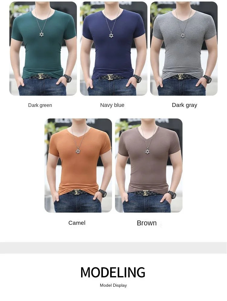 New Arrival:Fashion Men's Top Oversized 6XL T-Shirt for Men's Clothing Soft Breathable Modal Slim Sport Casual WearTank Tops man