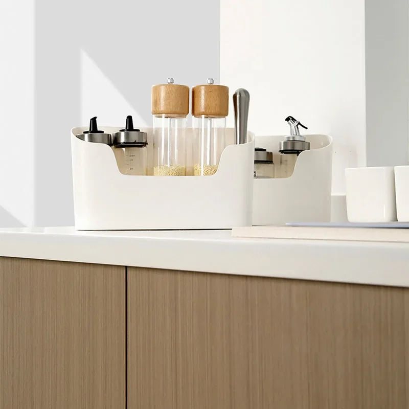 Estante adhesivo de almacenamiento montado en la pared de la cocina, caja de almacenamiento multifuncional para puerta de gabinete, estante de cajón debajo del fregadero, organizador de baño