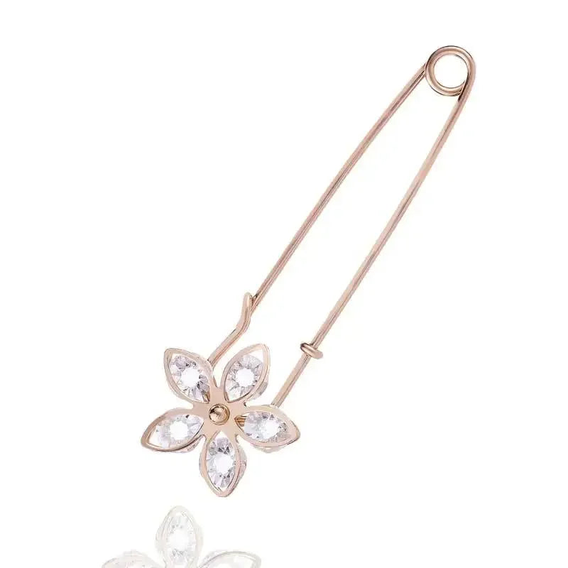 Detachable Metal Pins For Clothing Elegant Clip On Brooches For Women's Sweaters Cardigans Dresses