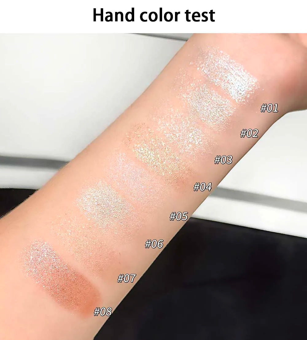 LUCKGO Jelly Eyeshadow Stick Eye Shadow Pen, Waterproof Sweatproof, Not Easy to Break, Pearlescent, Fine Shiny, Lazy Eyeshadow